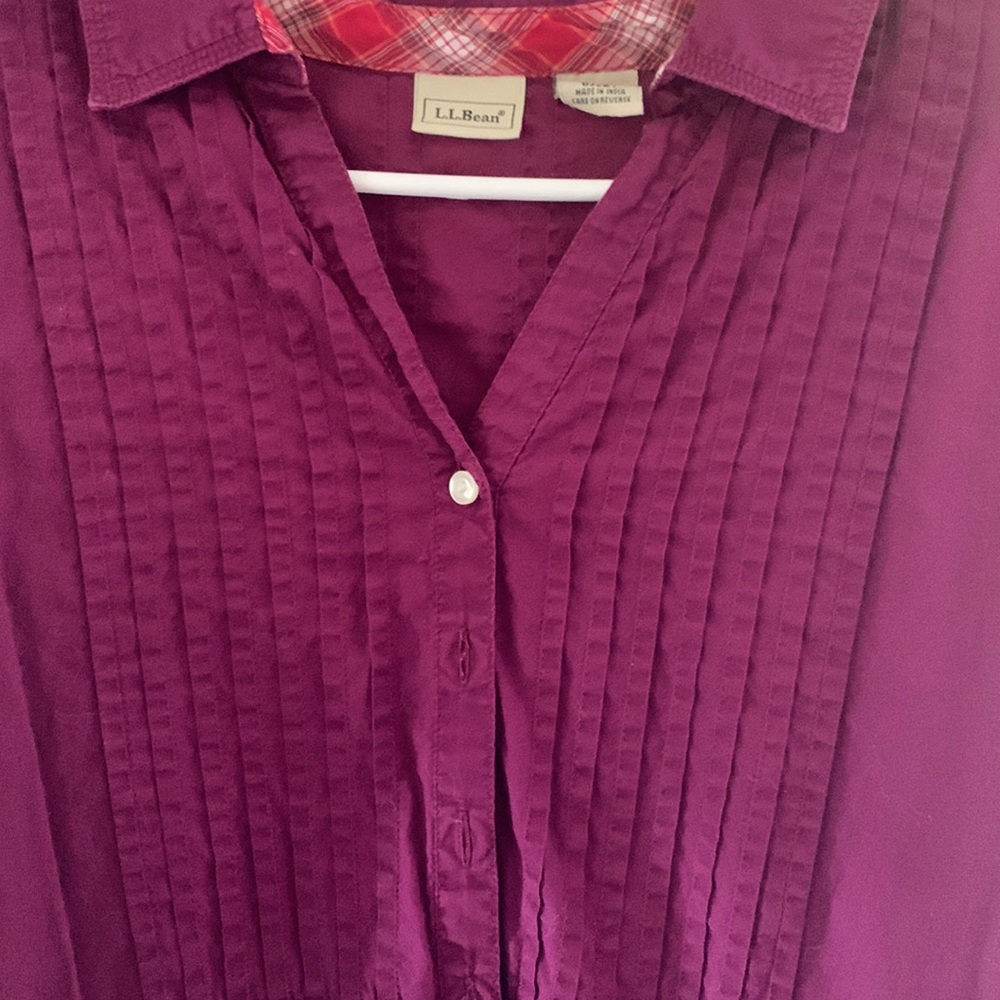 Tunic length collared shirt L.L.Bean size XL